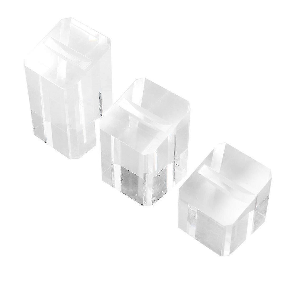 2025 3pcs Acrylic Ring Display Rack Three-piece Ring Display Supplies Ring Showcase Display Holder