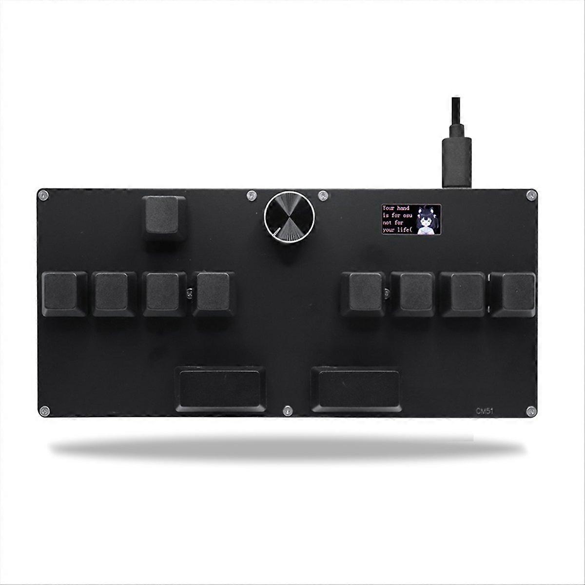 CM51 OSU Gaming Keyboard Knob Screen Copy Paste Shotcut Black