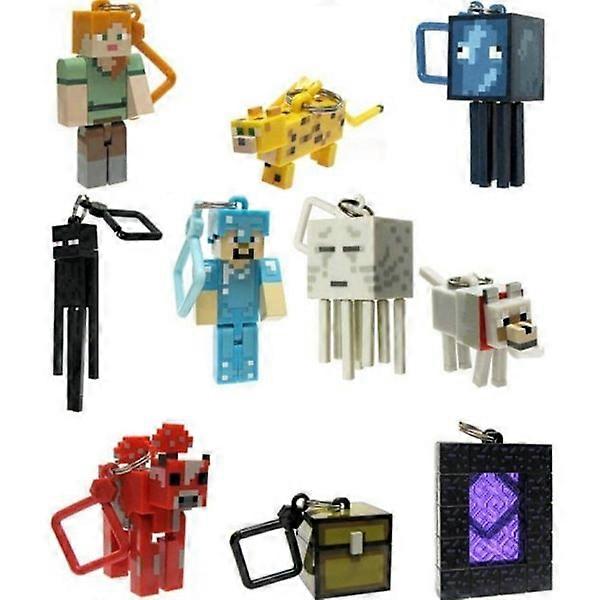 10-pack Minecraft detachable keychains, Minecraft movable blocks pe