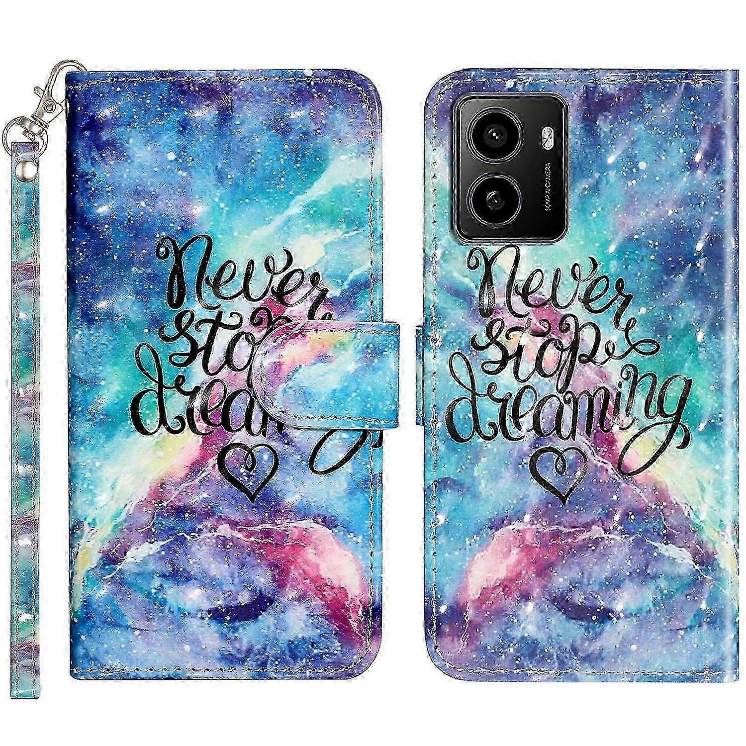 Case with 3D Pattern Printed for Compatible Brand Phone Leather Cover