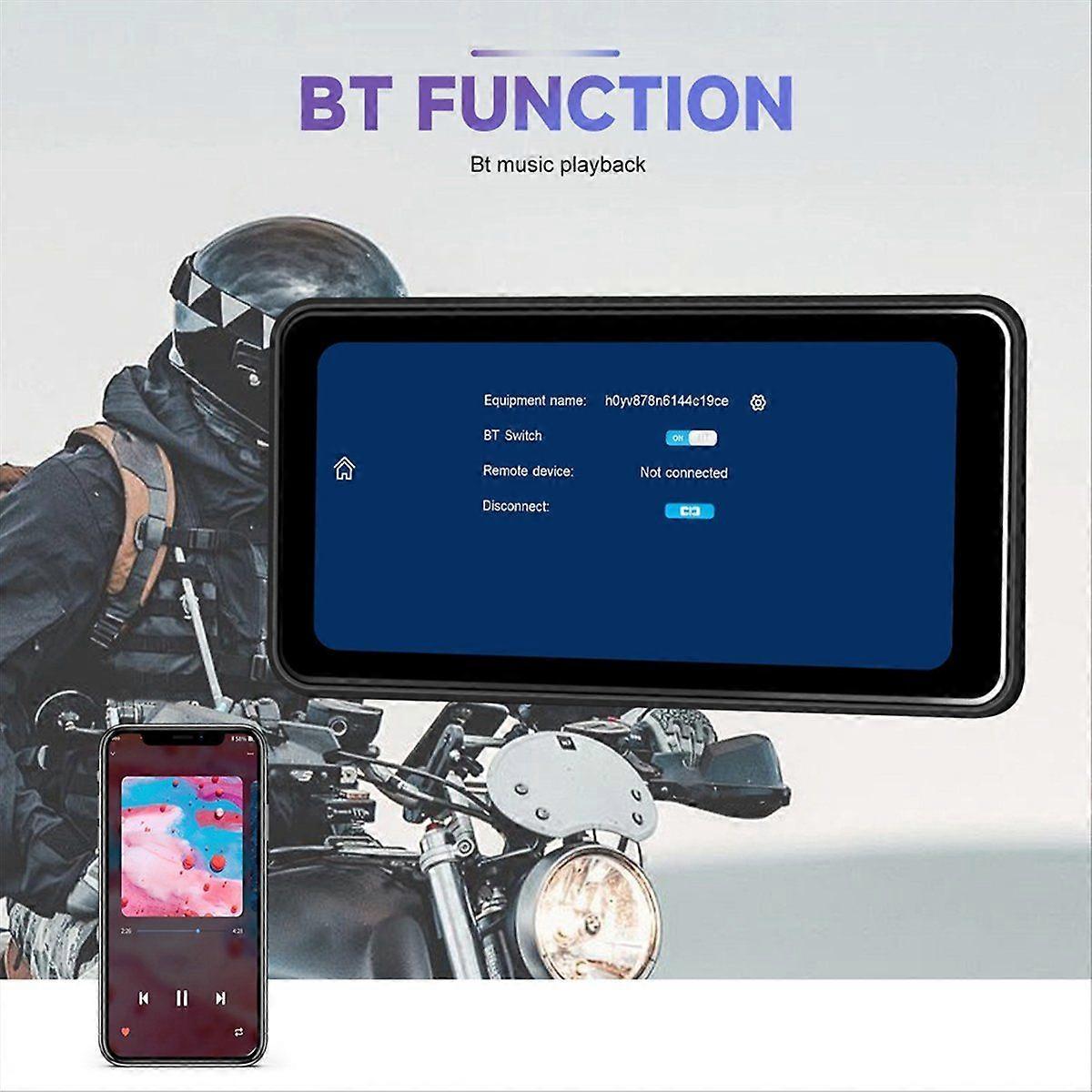 6.25inch Motorcycle Navigation Screen Front Rear Cameras Portable Motorcycle Carplay Android Auto Monitor DVR Bluetooth