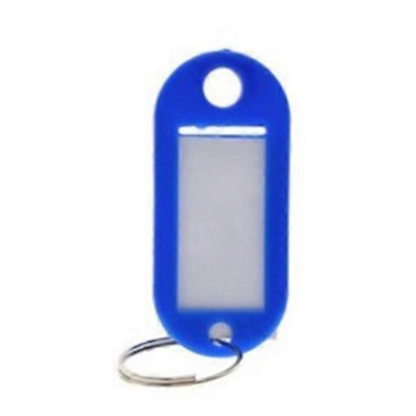 Keychain with name tag [Oval] - Dark blue - 10-pack Dark blue