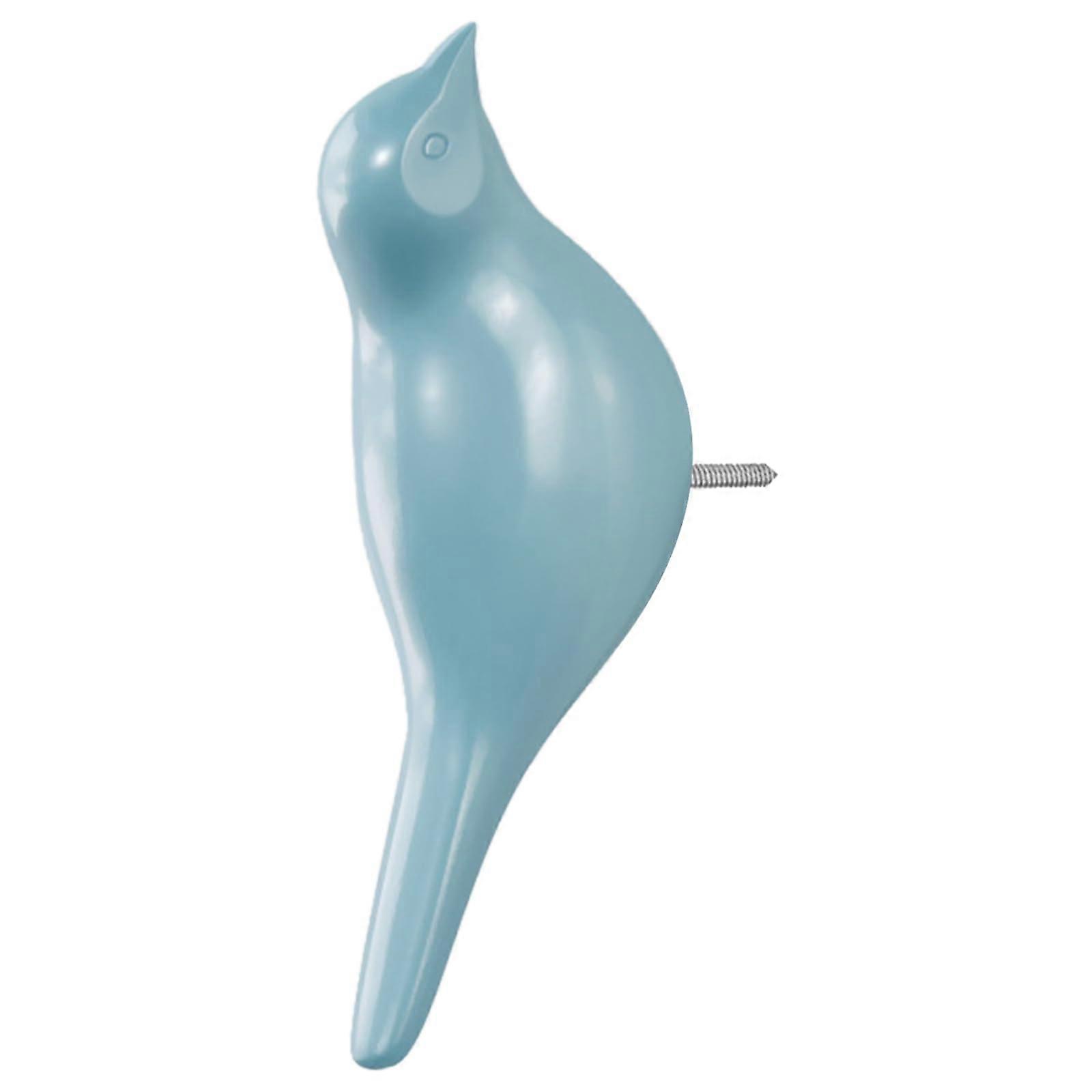 Blue Decorative Bird Wall Hook for Bathroom Kitchen Coats Towels Keys SpaceSaving Design