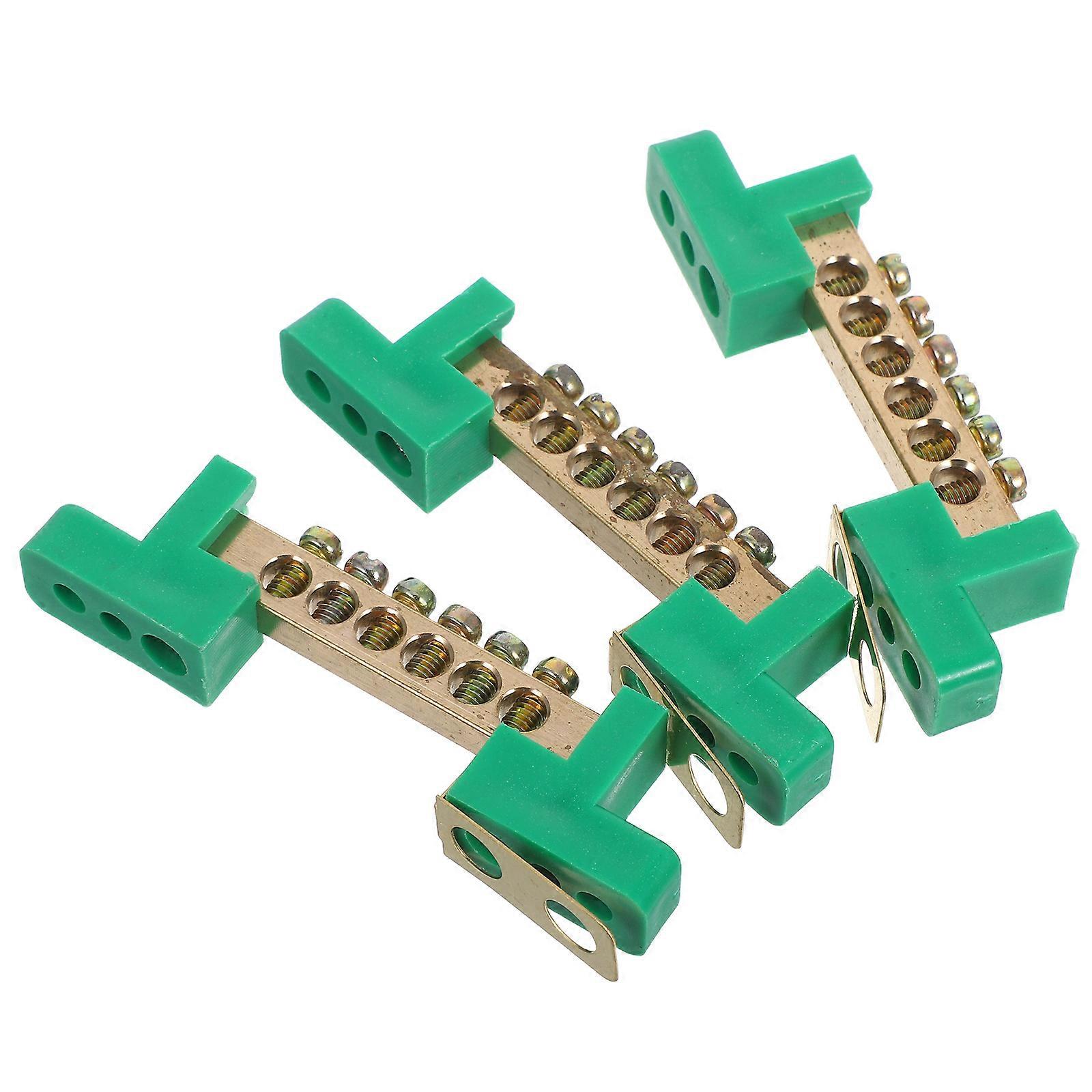 Fixed Terminal Block Copper Ground Rod for Electrical Panel 9Pcs Pack