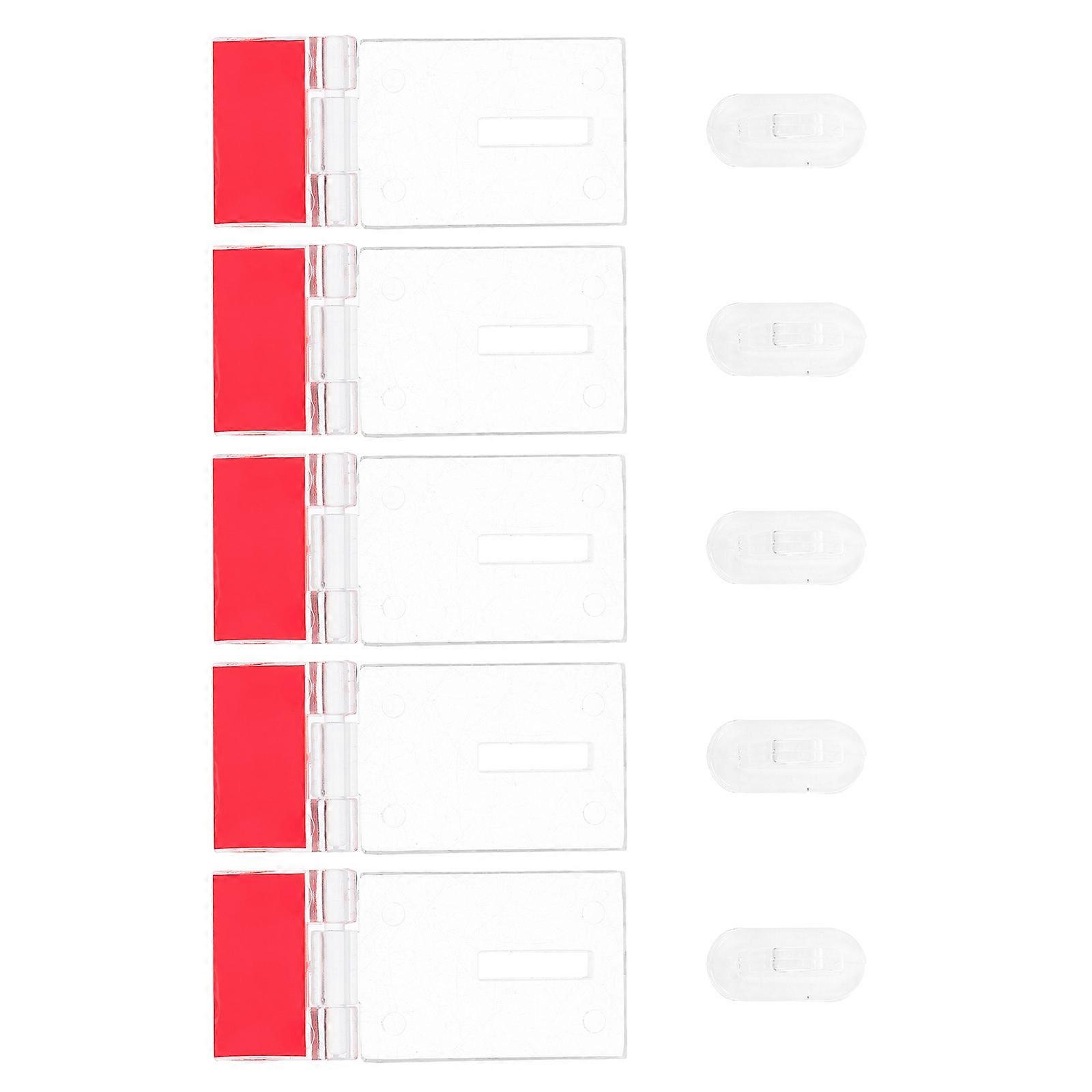 5 Sets Clear Acrylic Door Latch Locking Hasp for Cabinets Padlock Clasp Heavy Duty Security Lock Hardware for Gates