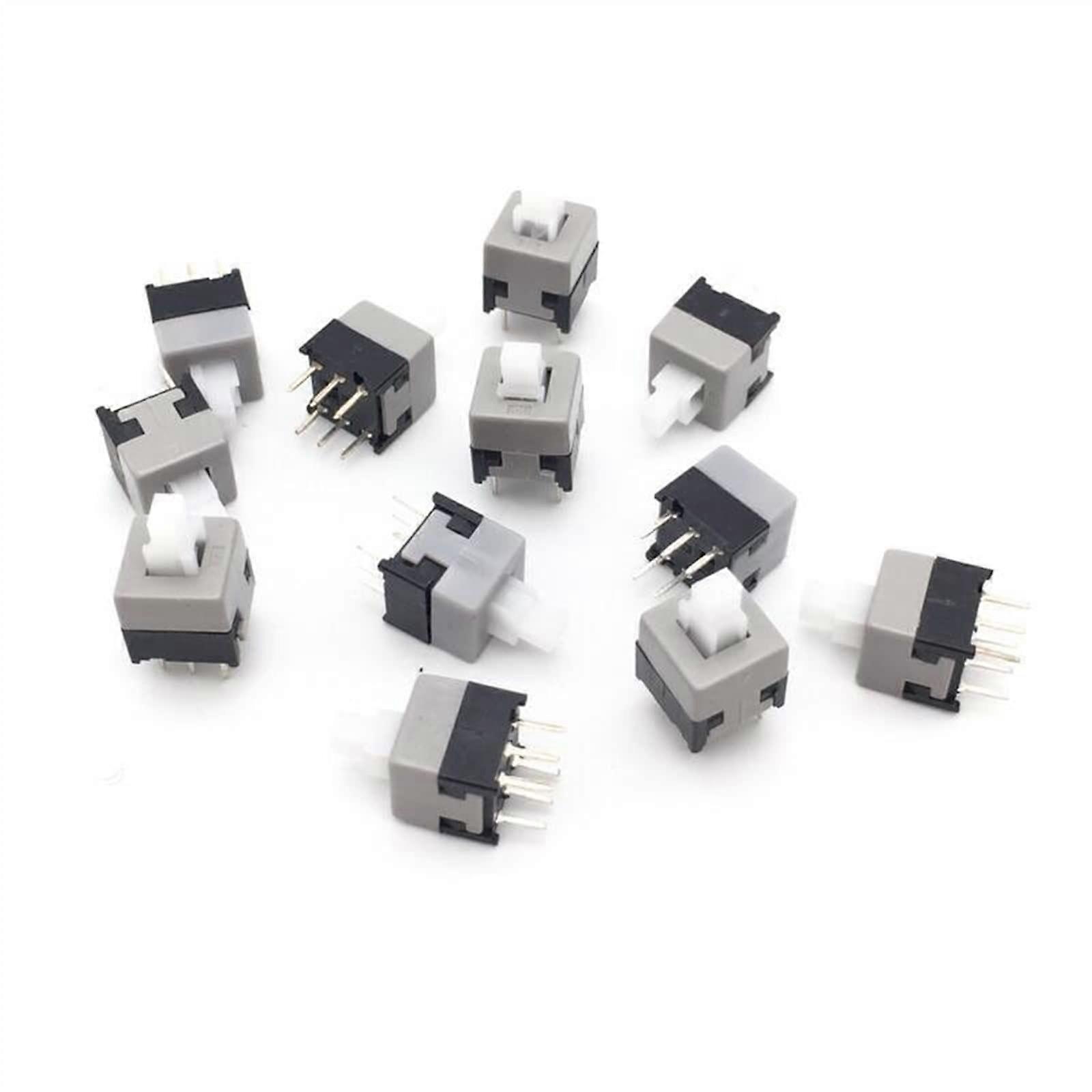 8.5x8.5mm SelfLocking Push Button Switch White Waterproof Tactile Switch 10PCS