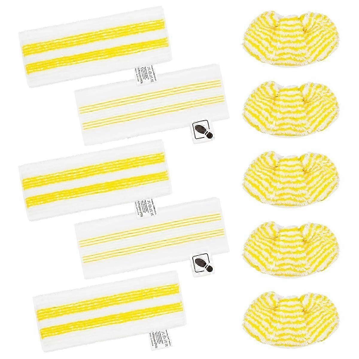 10PCS Microfiber Floor Cloths & Hand Nozzle Pads for Easyfix SC1-SC5 Steam Cleaner-mk