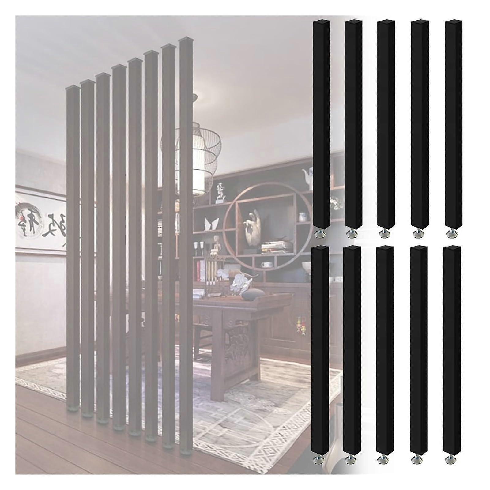 Room Divider 10Pack Solid Wood Floor to Ceiling Partition with Adjustable Height for Studio and Apartment