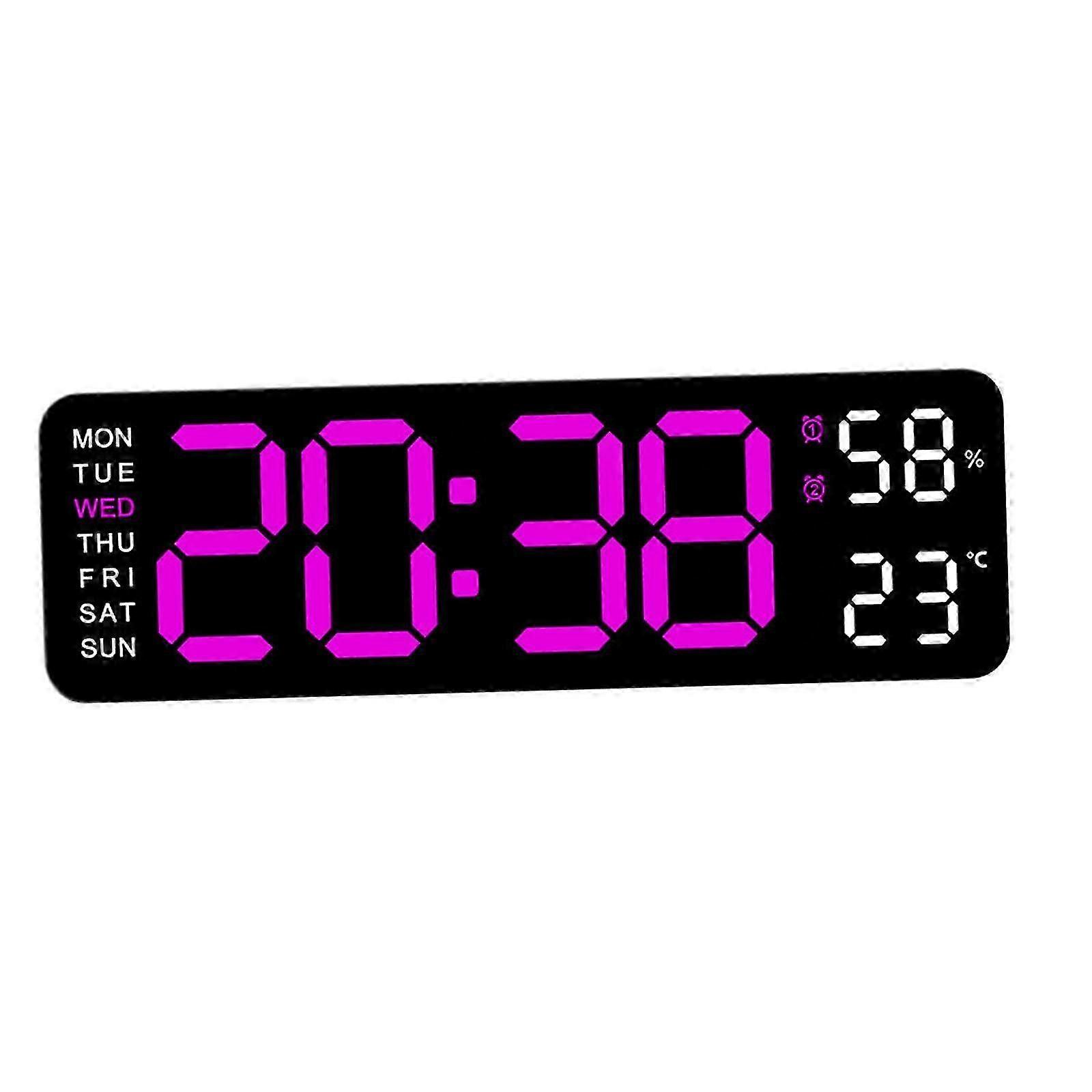 Digital Alarm Clock Electric Desk Clock Humidity Display with Snooze Wall