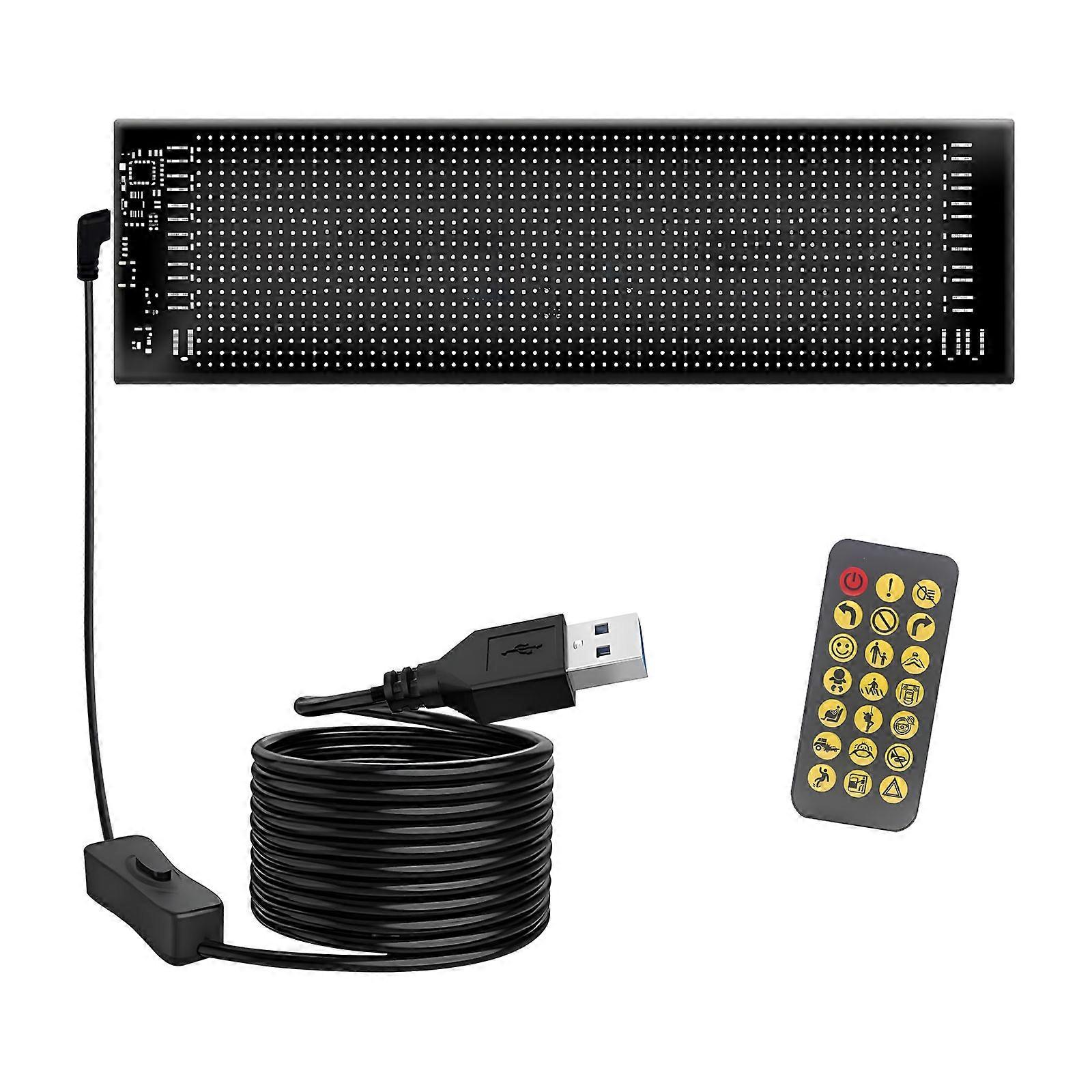 Flexible Golfing Cart LED Display Panel Customizable Scrolling Text Lighting IP65 Impermeable USB Action  20X64