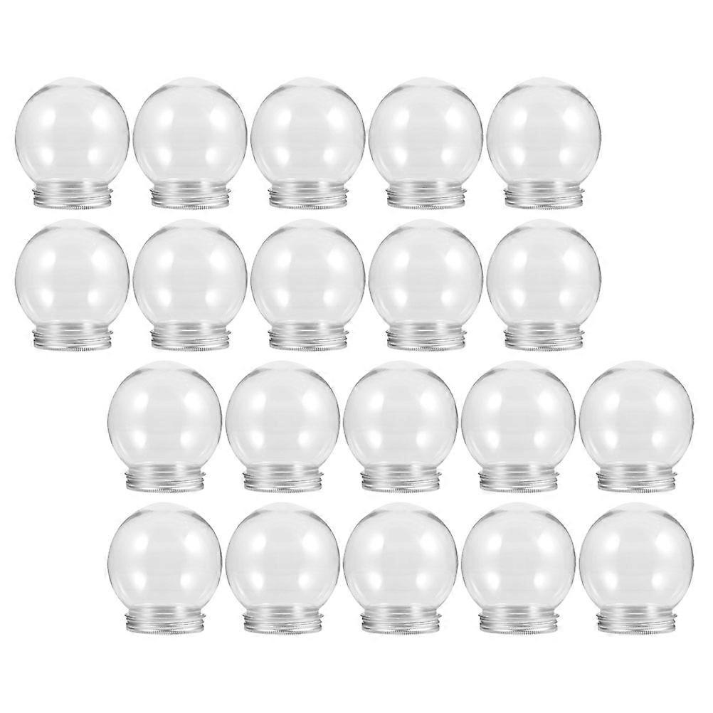 Clear Transparent Candy Bottle Snow Globe for Storage 20Pcs Plastic Globes
