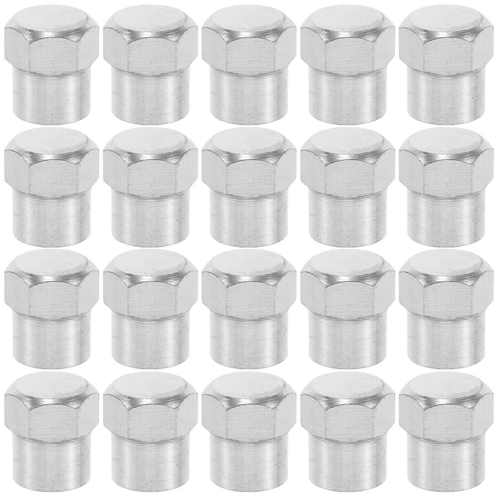 Silver Tire Caps Valve Stem Covers for Car Protection 100Pcs Set