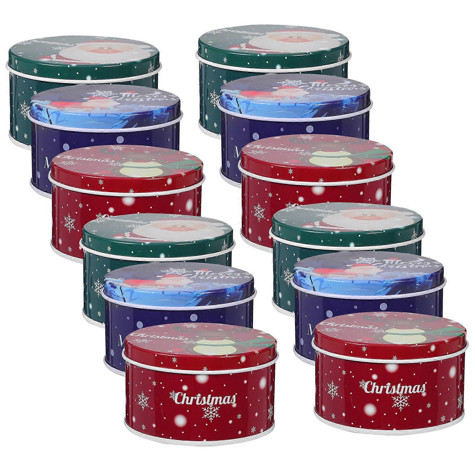 Sugar Candy Box Christmas Gift Storage Tank for Candy Storage 12Pcs Set