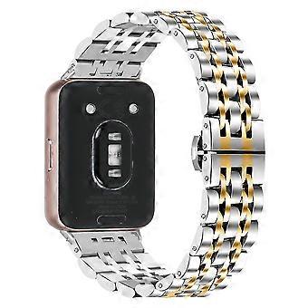 For Samsung Galaxy Fit3 SM-R390 Watch Strap High-Strength Stainless Steel Wrist Band