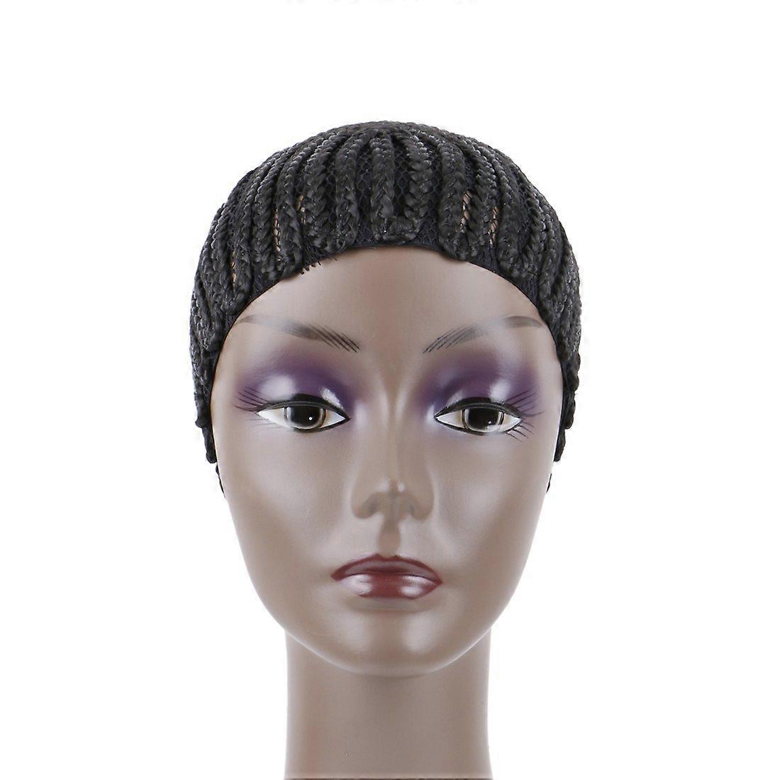 Cornrow Wig Cap with Combs Black Horseshoe Style for Secure Hold and Comfortable Elastic Fit
