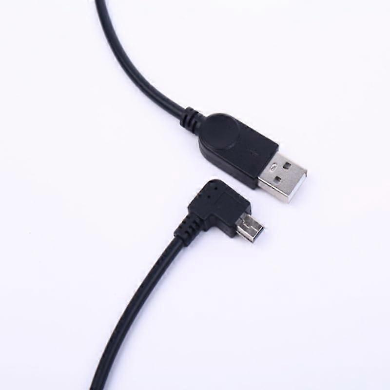 USB TypeA to Mini USB Cable Right Angle Fast Charging and Data Sync Cord 2.0 Male