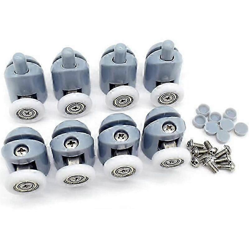 Pack Shower Door Rollers Shower Door Replacement Parts 4 Upper Rollers + 4 Lower Rollers 23mm