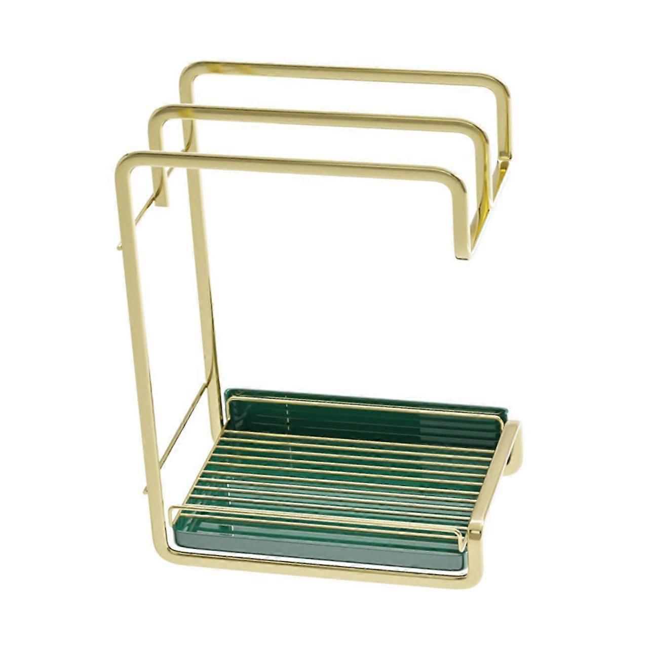 Kitchen Wall Mounted Drying Rack with Drain Tray, Large Capacity Storage and Towel Holder