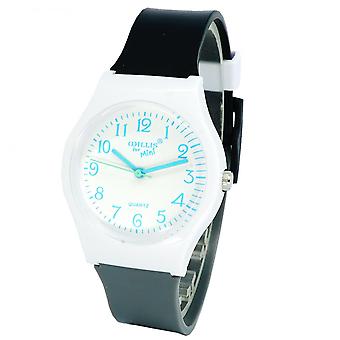Veeki Colorful Boys Girls Watches,Teenagers Student Time Wrist Watch Soft Silicone Band(black)
