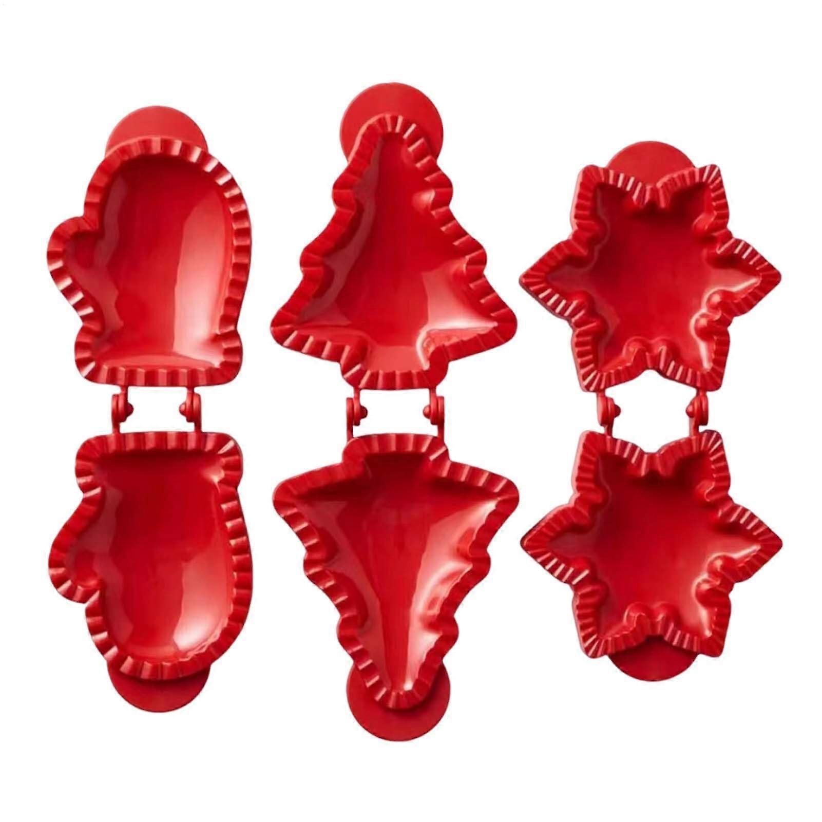 Christmas Pie Molds NonStick Holiday Tree Snowflake Mini Pie Maker for Home Camping Party