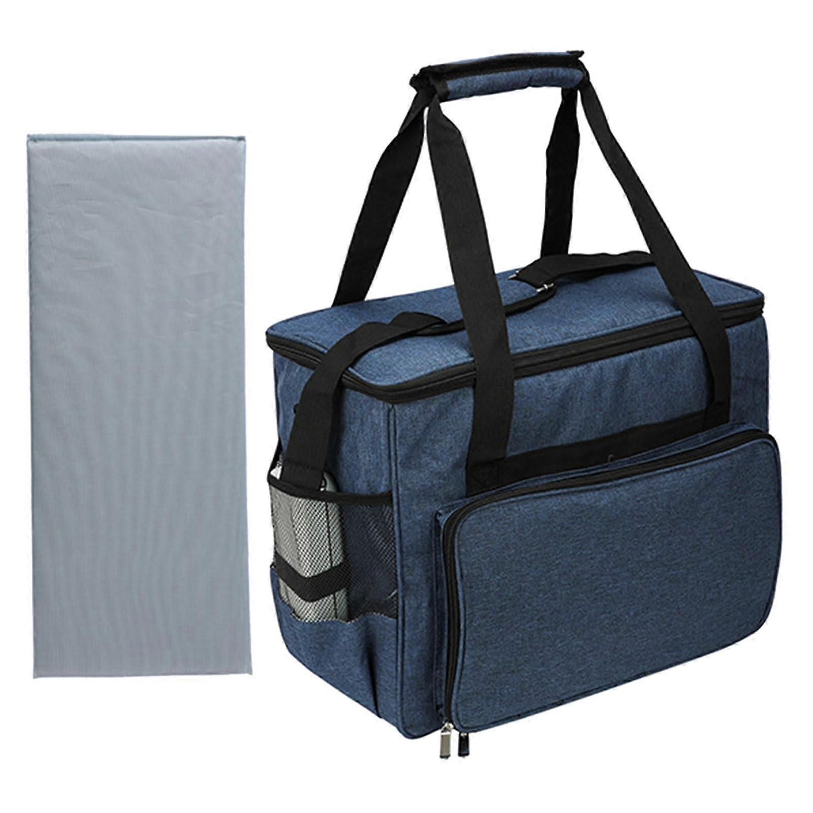 Sewing Machine Carrying Case Oxford Cloth Tote with Multiple Compartments and Removable Strap
