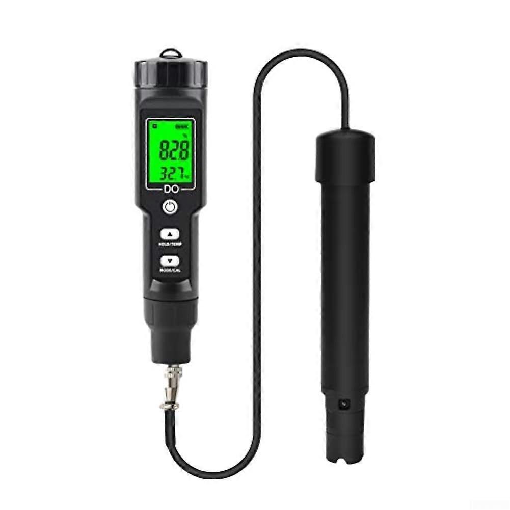 Digital Dissolved Oxygen Meter with Backlit Display and Automatic Temperature Compensation for Aquaculture and Lab Water Testing