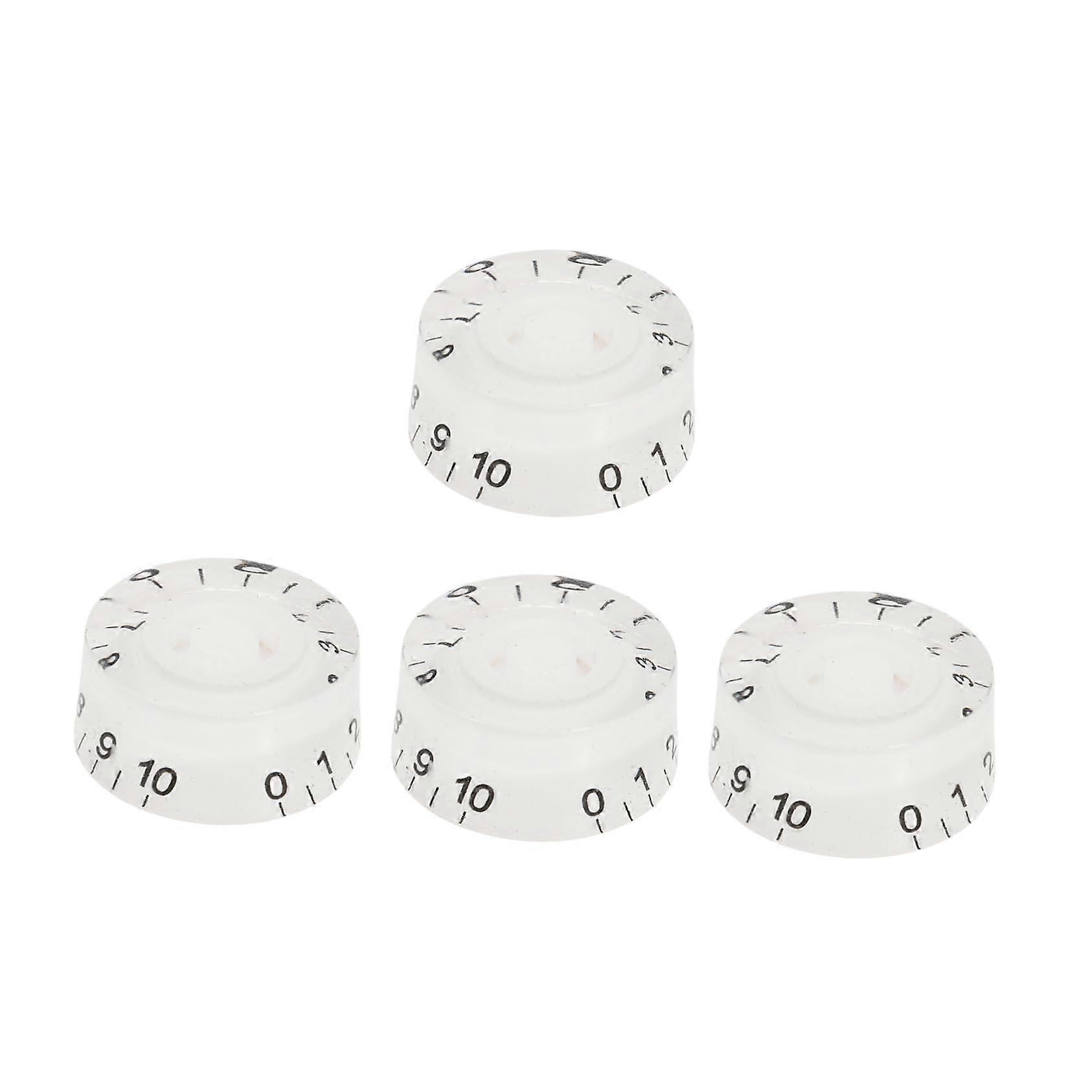 4pcs Durable Acrylic Guitar and Bass Volume Knobs Set for Easy Quick Replacement