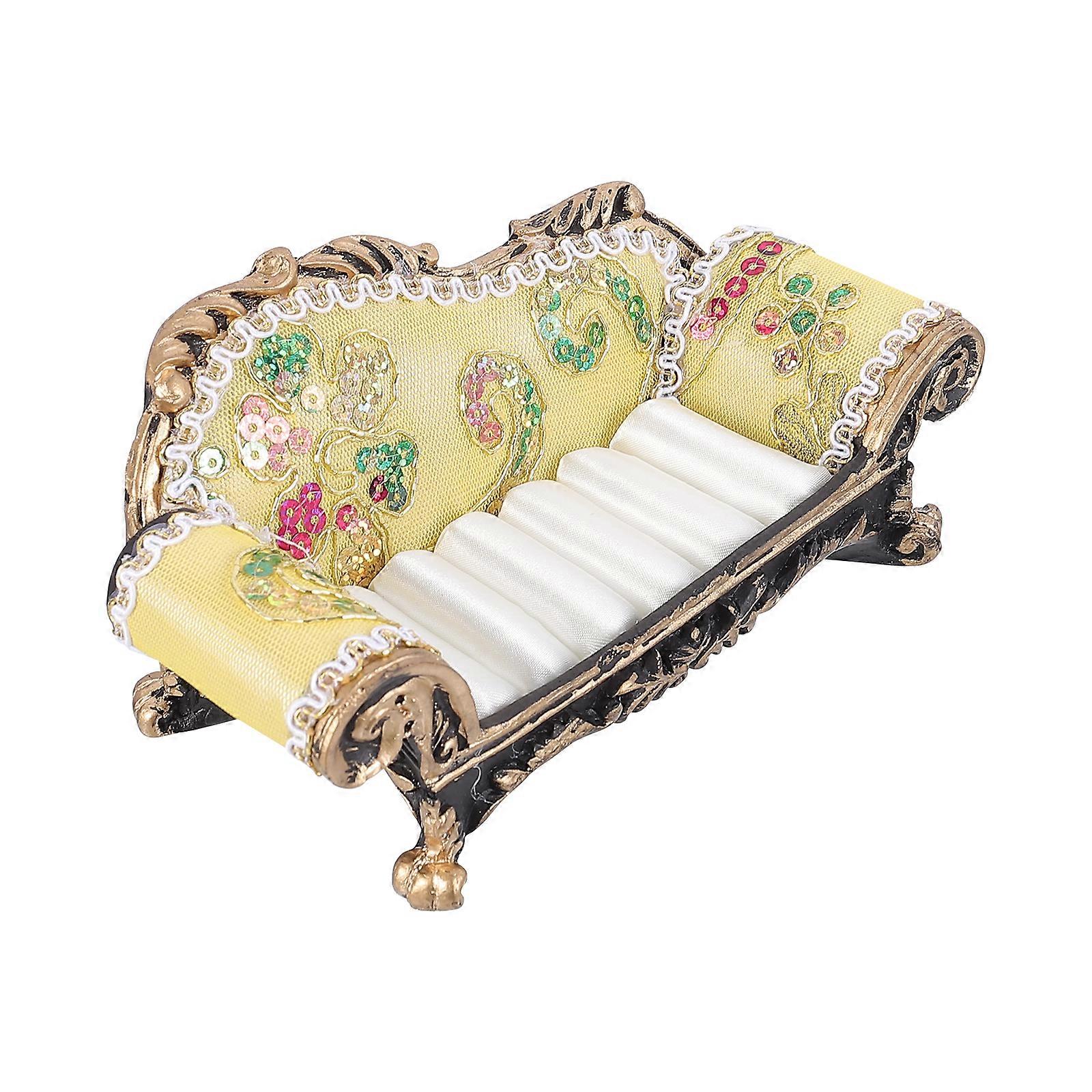 Rings Display Rack Sofa Shape Jewelry Stand for Ear Studs 2Pcs Set