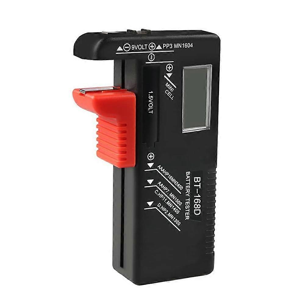 LED Digital Battery Tester with LED Display for AA AAA C D 9V Button Cells, Wide Compatibility
