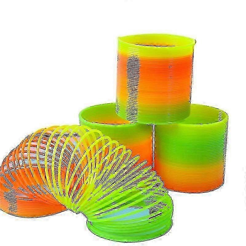 3pcs Giant Rainbow Slinky Spring Toy Magic Plastic Novelty