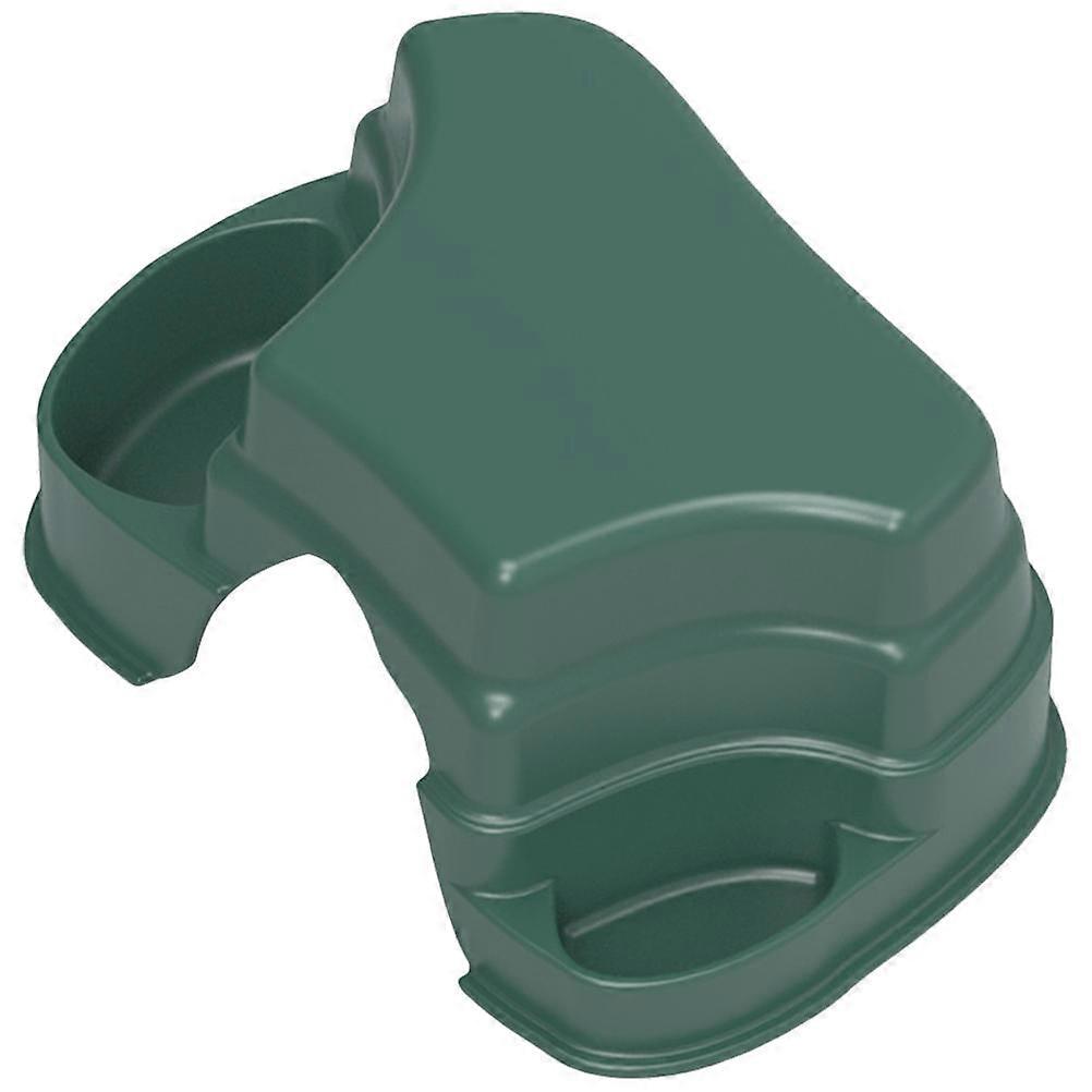 Plastic Reptile Hide Cave Functioning As Basking Platform for Turtle