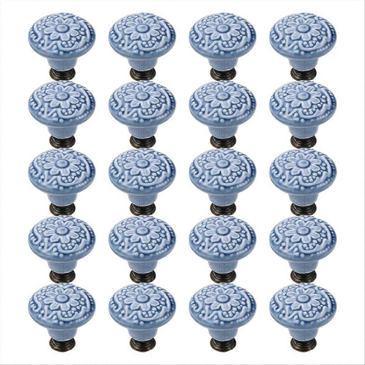 Drawer Pull Handles Round Cabinet Knobs Vintage Ceramic Door Knobs for Closet Cupboard Wardrobe Dres