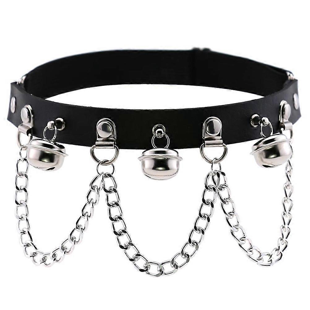 PU Leg Ring for Decoration 1Pcs Black Gothic Punk Style Chain Leg Loop