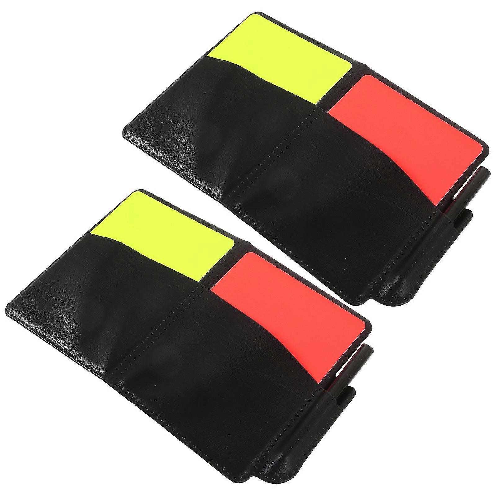 Professional Soccer Referee Cards Kit for Referee Use 2Sets Portable