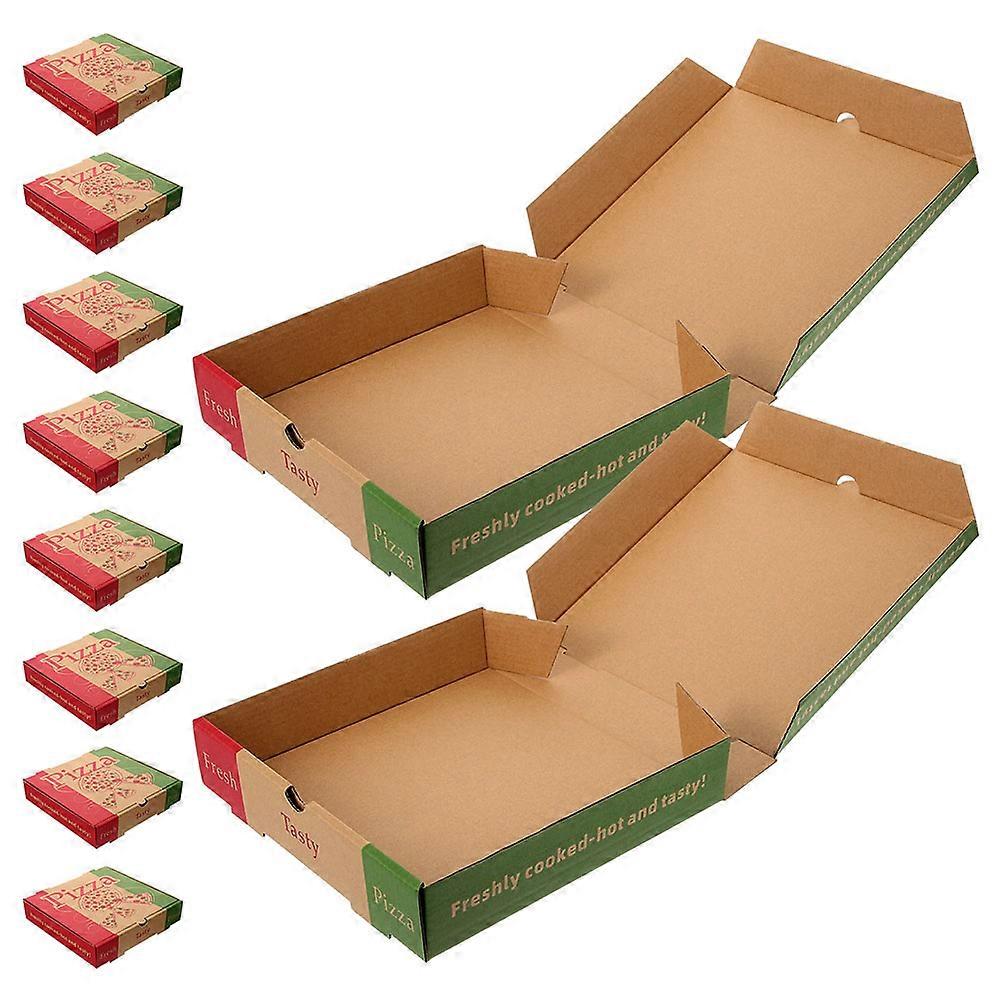 Pizza Wrapping Case Paper Storage Box for Takeaway 10Pcs