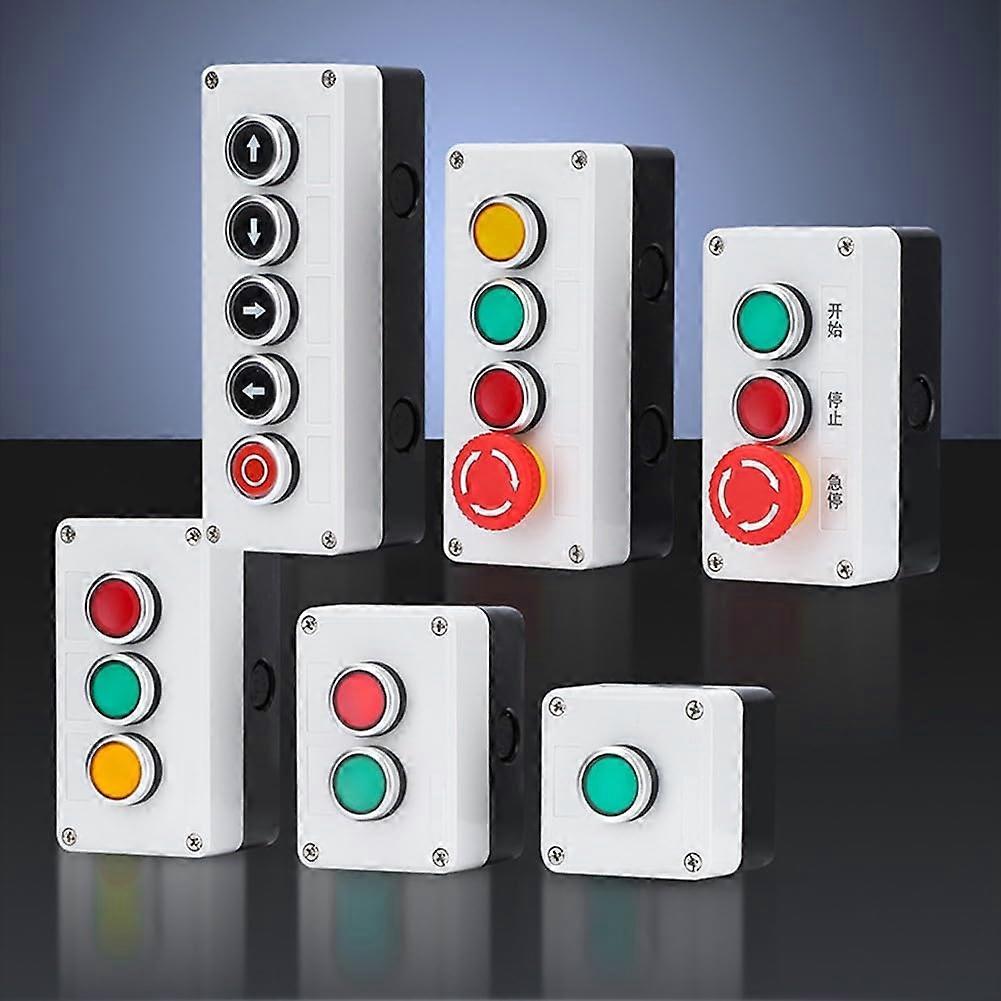 Push Button Switch Control Box 22mm Waterproof Dustproof IP65 SelfReset SelfLocking with Connector for Industrial Use