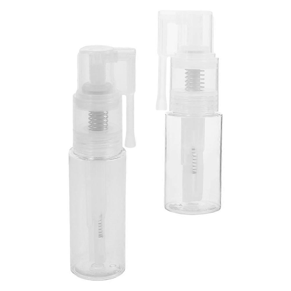 Spray Powder Bottle Transparent Plastic Multi-Purpose Spray Container 2Pcs