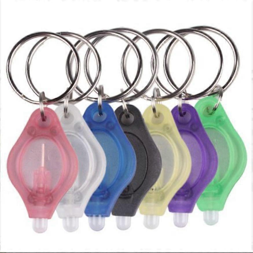 Pxcl 7 Pack Mini Keychain Flashlight Super Bright Led Keyring Light Torch, Black