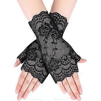 Women's Fingerless Lace Gloves for Tea Party, Bridal, Sun Protection