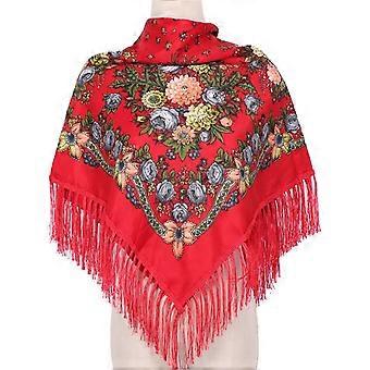 Bufanda elegante con flecos florales, chal ligero y versátil para el cuello, ideal para mujeres y niñas, para uso diario y actividades al aire libre.