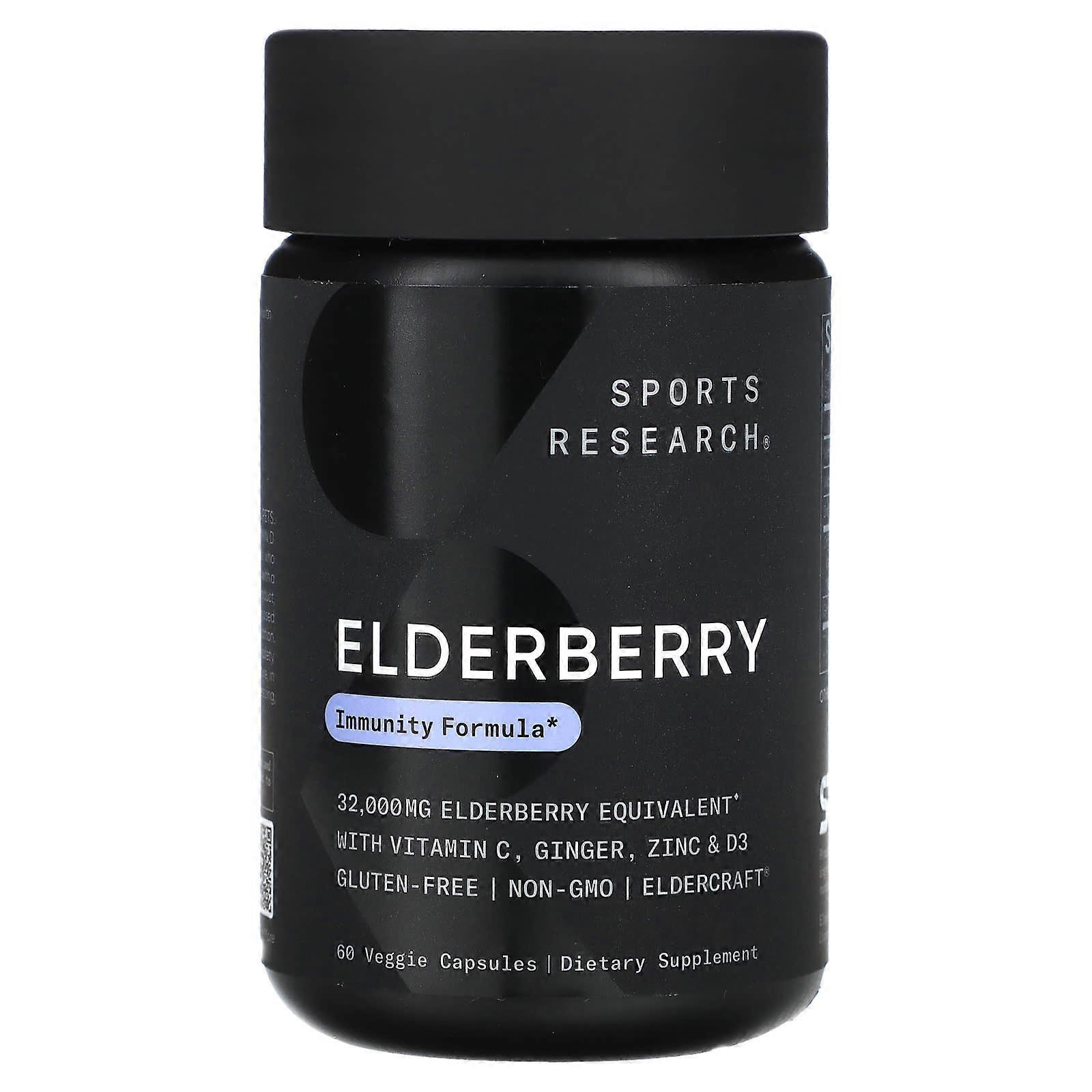 Sports Research, Elderberry Complex, 60 Veggie Capsules