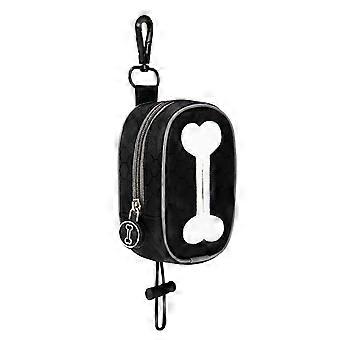 Dog Poop Bag Holder Oxford Fabric Metal Clip Durable Portable Dog Waste Bag Dispenser for Outdoor Walking Black intelligence