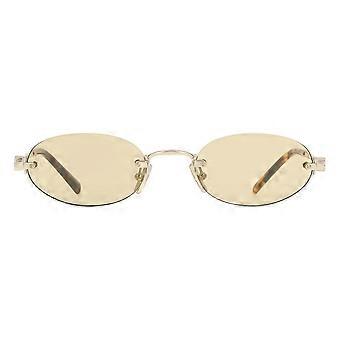 Miu Miu MUA54S ZVN10R Rimless Pale Gold Women Oval Sunglasses UV1 Original