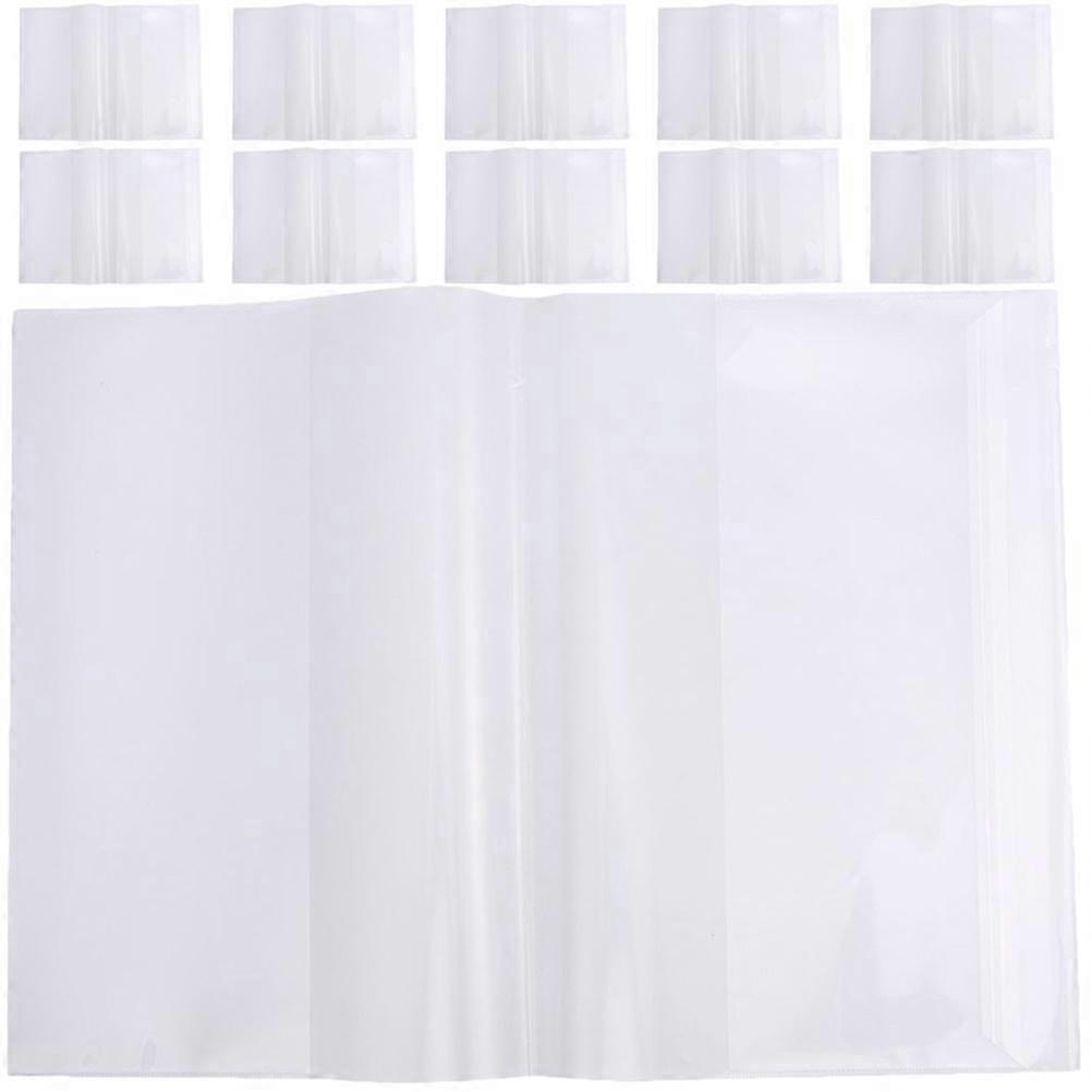 20Pcs Transparent Reusable Book Cover Students Textbook Protector