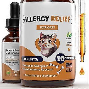 Lysine pour chats - L-Lysine pour chats - Peut aider à soulager les problèmes respiratoires, les éternuements, l'écoulement nasal et plus encore - Soulagement du rhume chez le chat - Traitement des éternuements chez le chat - 30 ml