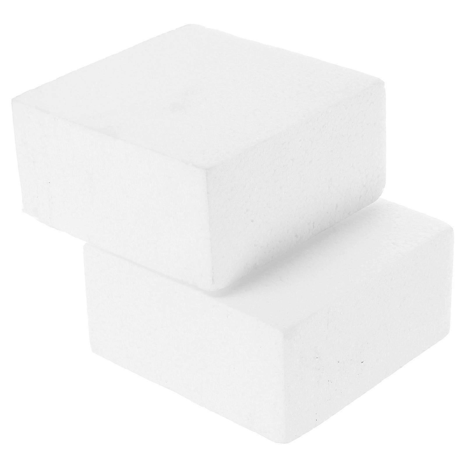 Foam Blocks Rectangular Cake Dummy for Cake Decorating Practice 2Pcs