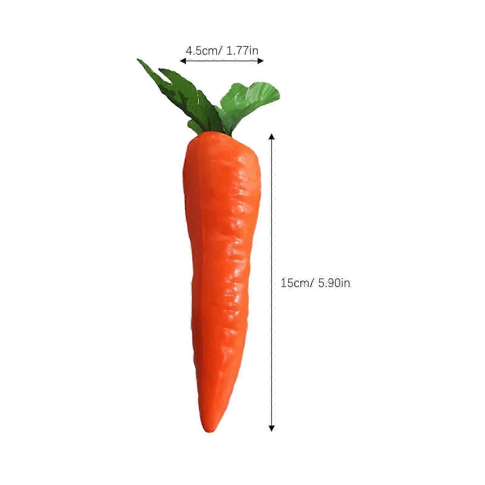 4pcs Artificial Carrot Props for Home Kitchen Easter Party Decor