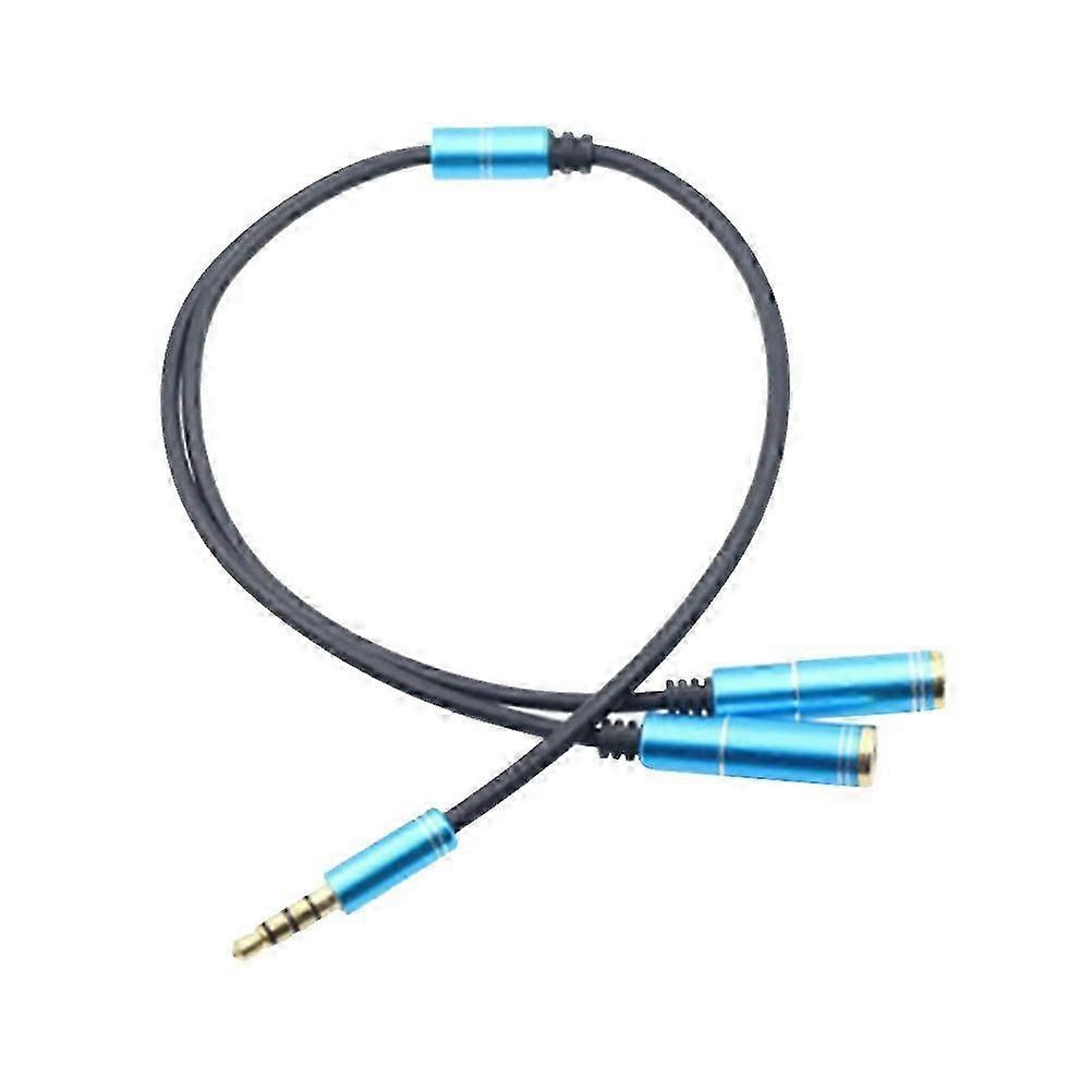 Audio Mic Splitter Cable for Headphone Microphone Jack Headset Adapter
