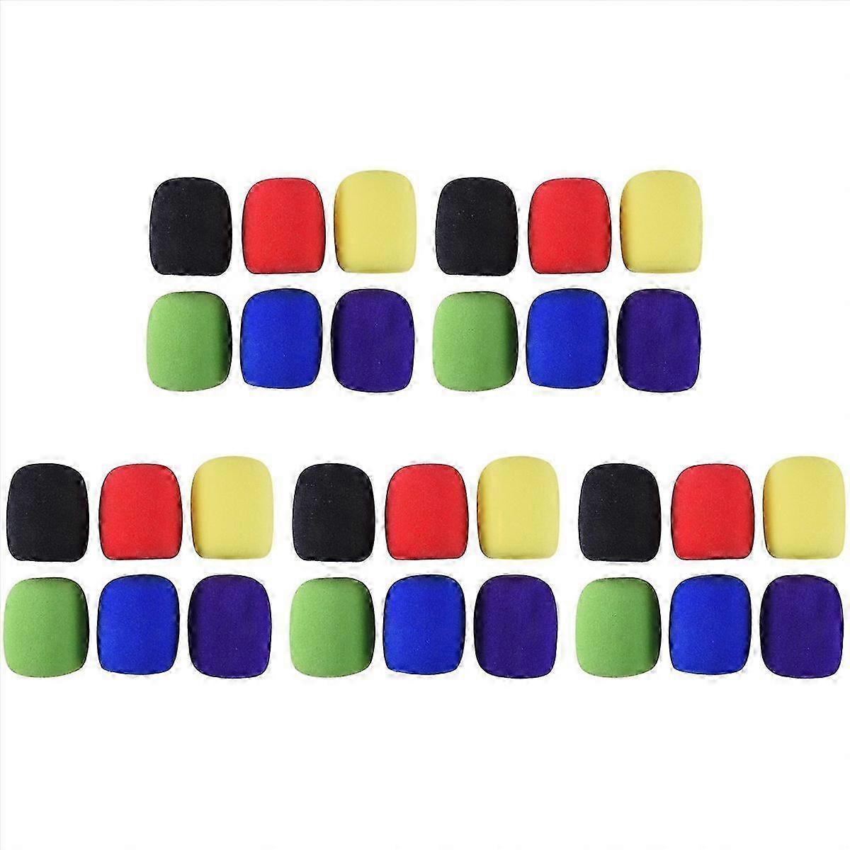 30 Pack Thick Handheld Stage Microphone Windscreen Foam Cover