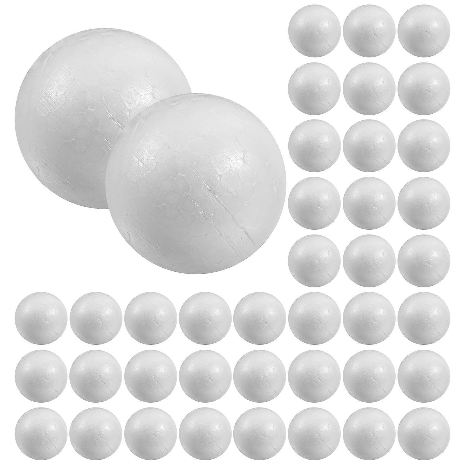 100pcs Wedding Decoration Modeling Craft Solid Polystyrene Balls Round Spheres DIY Stuff (Solid 3cm)